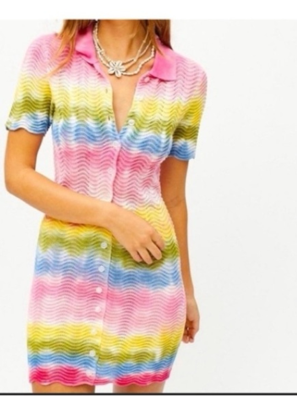 URBAN OUTFITTERS | Desi Tie-Dye Polo Mini Dress